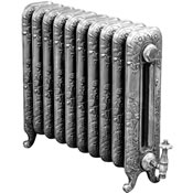 Daisy 2 column cast iron radiator in hand burnished finsh