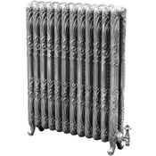 Orleans decorative cast iron radiator in hand burnished finish