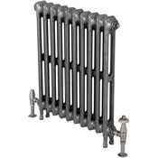 Victorian 2 column cast iron radiator - hand burnished