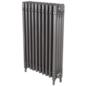 Deco cast iron radiator in hand burnished finish