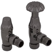 Crocus manual black nickel radiator valve