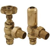 Daisy Wheel manual radiator valve in brass