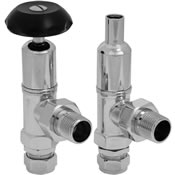 Telford manual chrome radiator valves