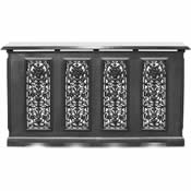 4 panel cast iron radiator cover with top