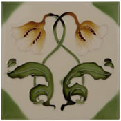 Orange Tulip Dark Green Leaf Tiles Range