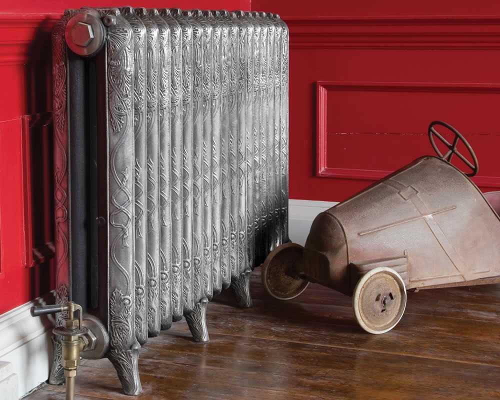 Ribbon 2 column cast iron radiator installed in period house