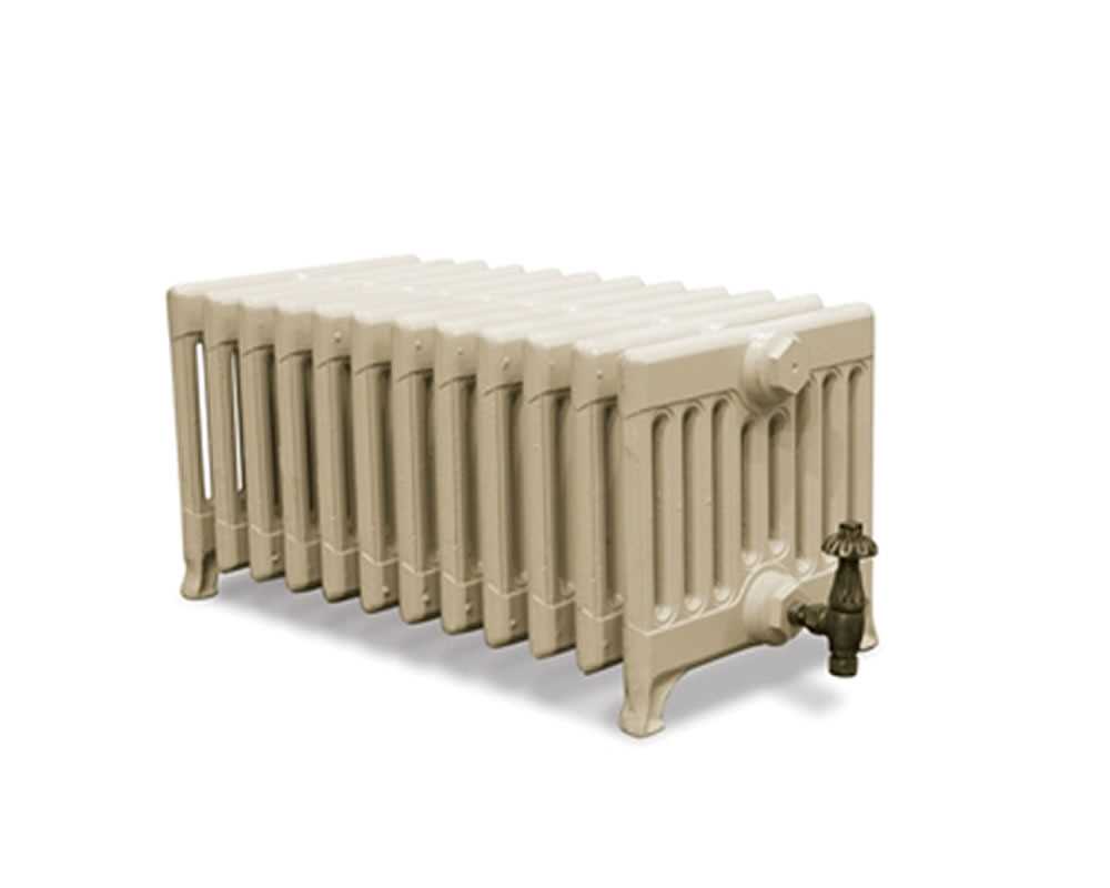 Victorian 9 column radiator painted in vellum