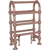 colossus steel towel rail in copper finish