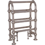 colossus steel towel rail in nickel finish