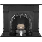 Cherub fireplace insert in highlight polish