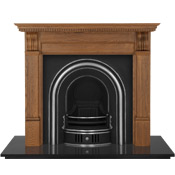 Coleby cast iron fireplace insert in highlight polish