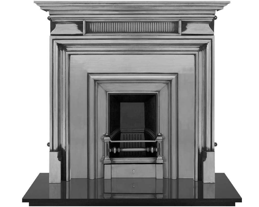 Royal fireplace insert with narrow opening in full polish