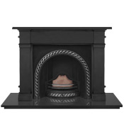 Westminster cast iron fireplace insert with cast iron surround