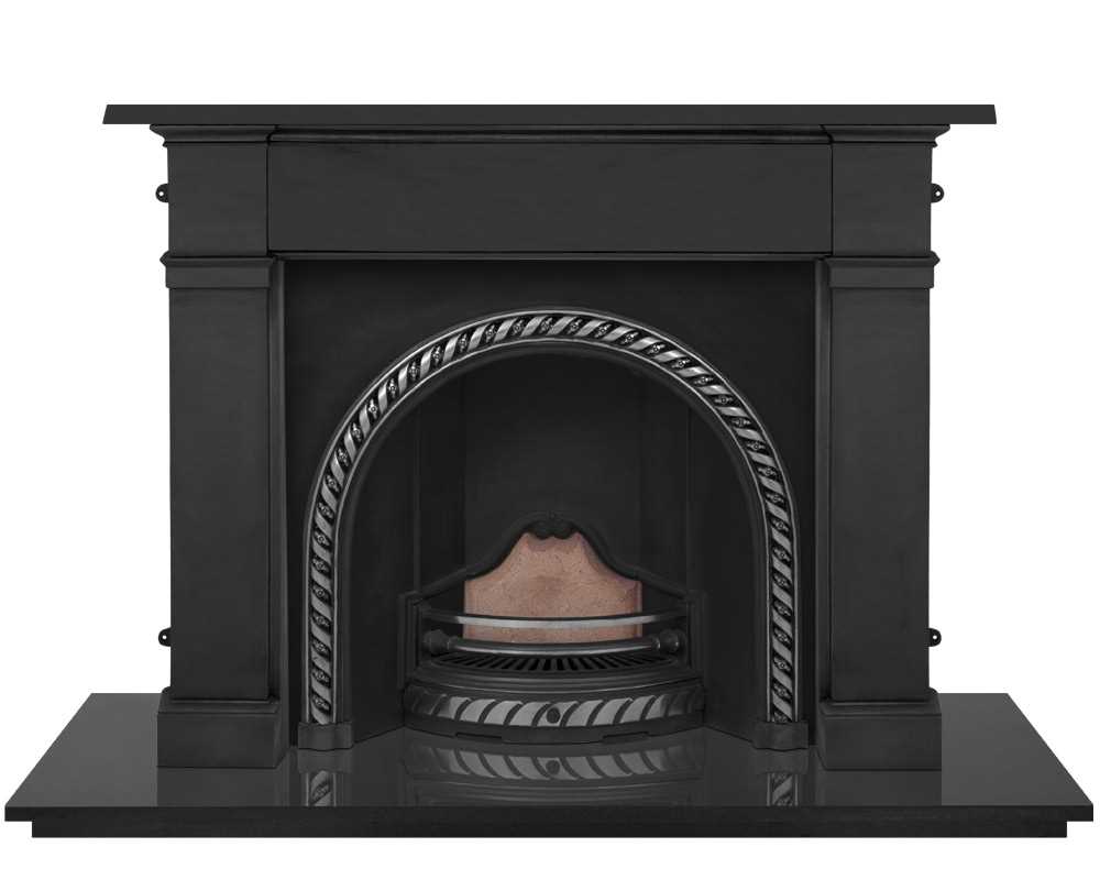 Westminster cast iron fireplace insert with cast iron surround