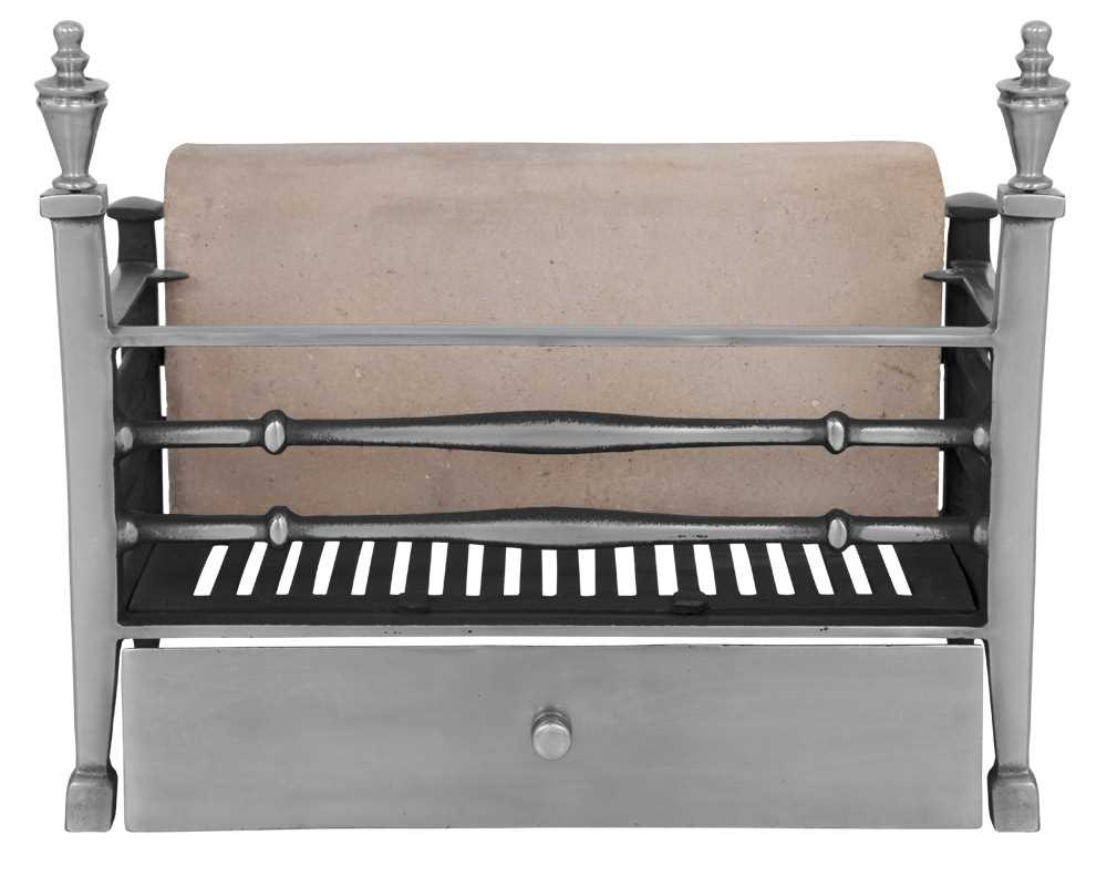 Georgian cast iron fire basket in full polish