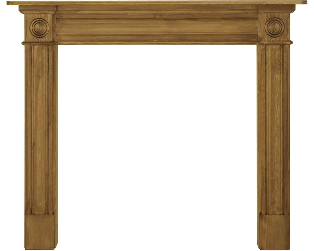 Derry waxed solid pine fireplace surround
