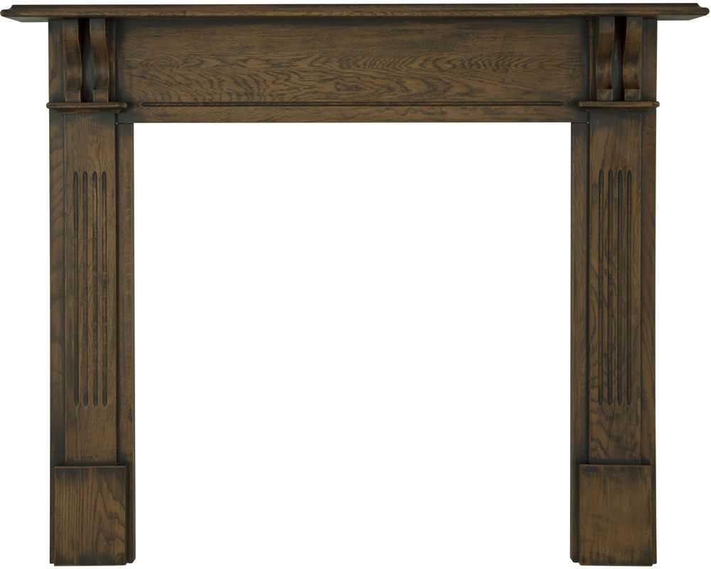 Earlswood distressed solid oak fireplace surround