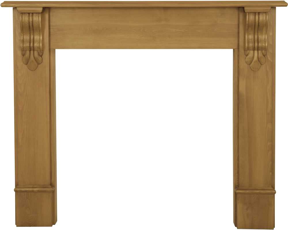 Edinburgh corbel waxed solid pine fireplace surround