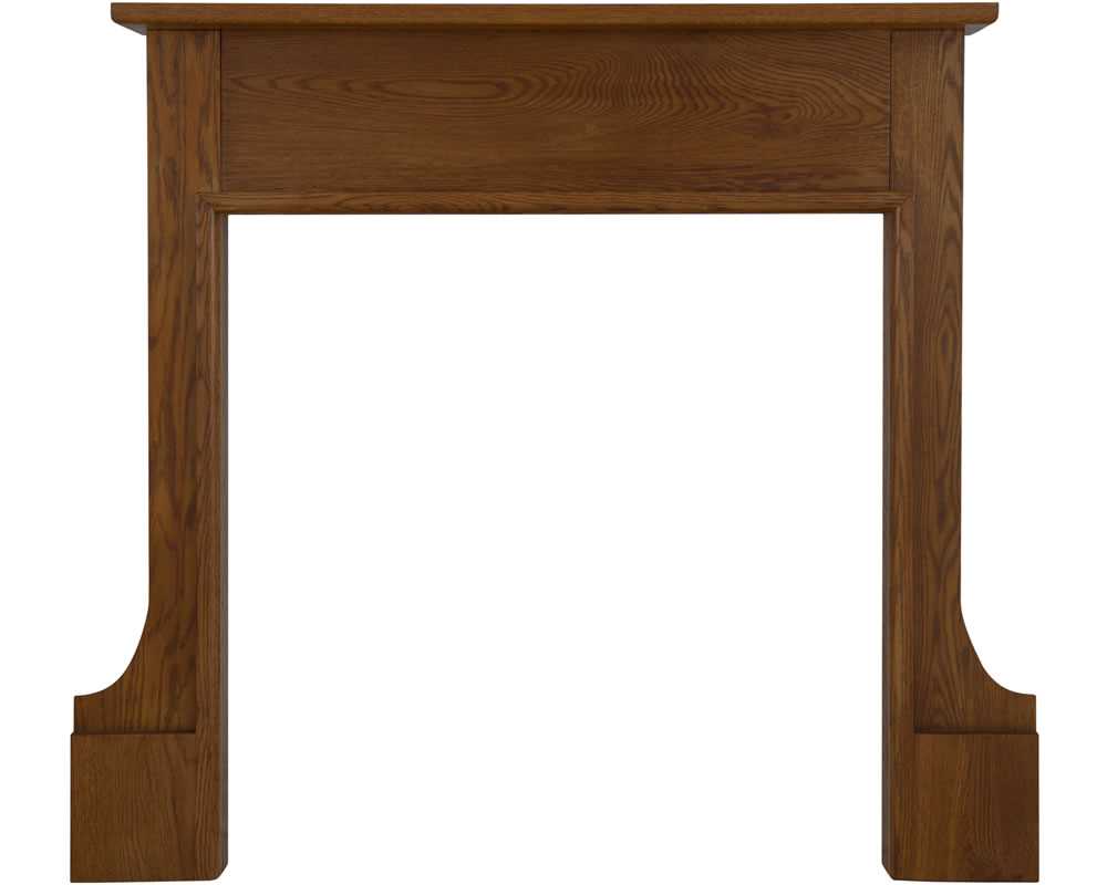 Milton waxed solid oak fireplace surround