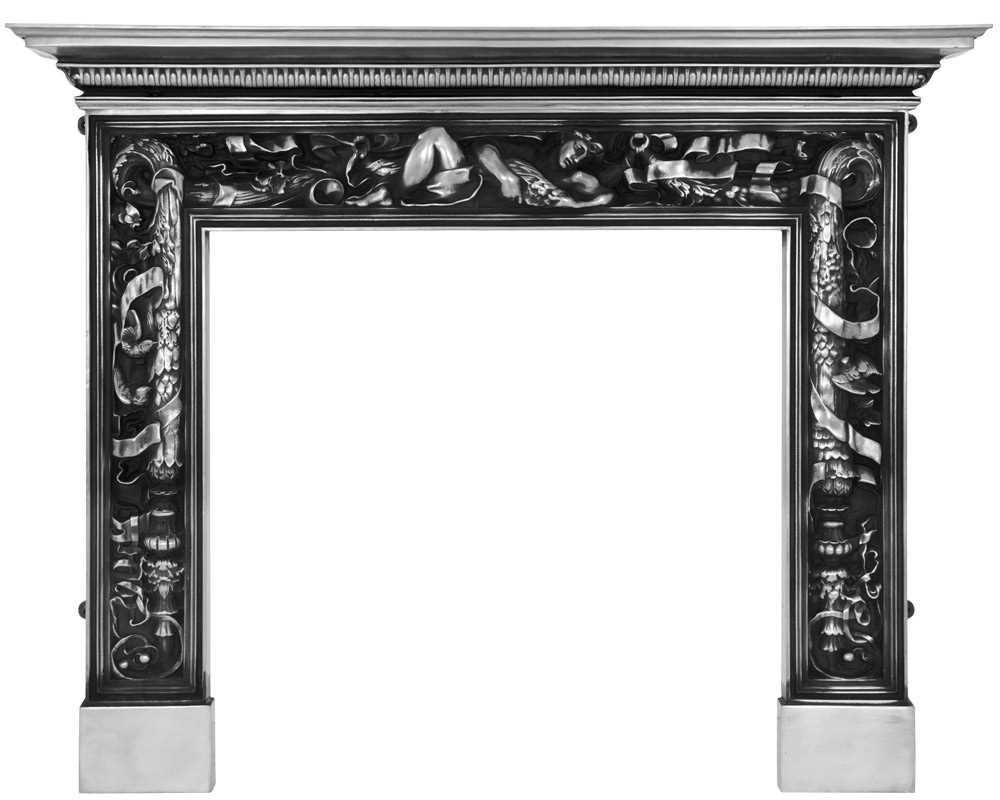 Mayfair cast iron fireplace surround in full polish
