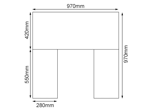 granite back panel measurements