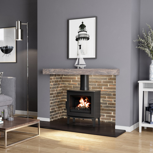 carron eco 2022 5kw stove in black enamel