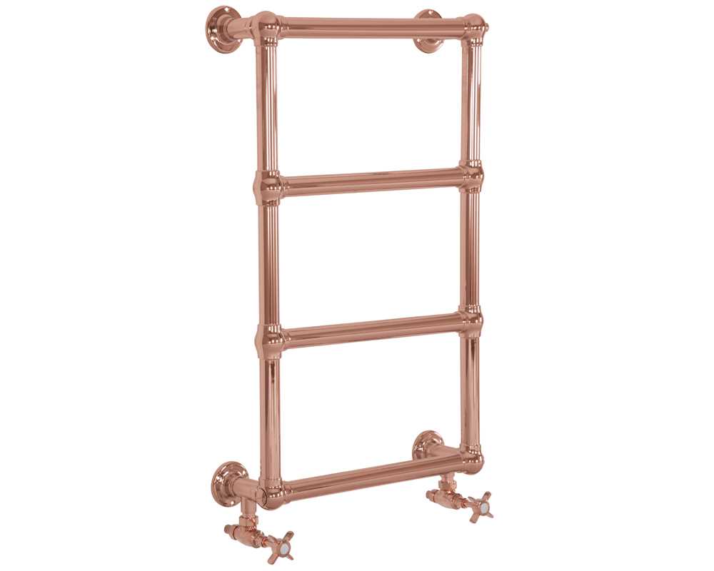 Bassingham steel towel rail copper