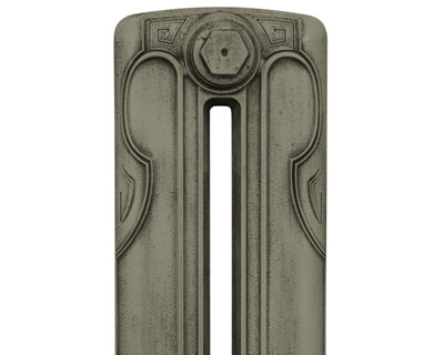 Liberty 2 column cast iron radiator section with antiqued french grey finish