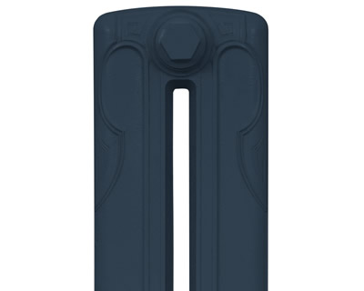 Liberty 2 column cast iron radiator section in stiffkey blue