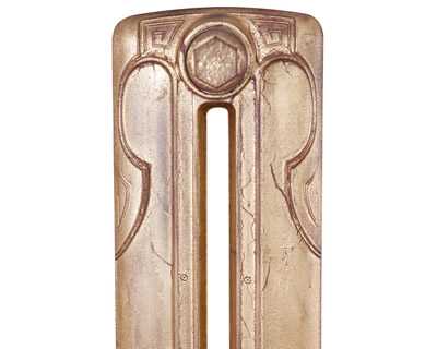 Liberty 2 column cast iron radiator section in Italian aged red gold leaf