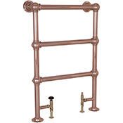 colossus steel towel rail in copper finish