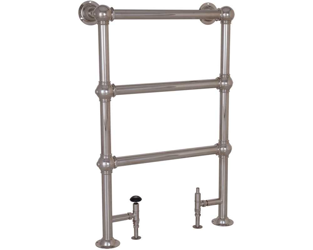 colossus steel towel rail in nickel finish