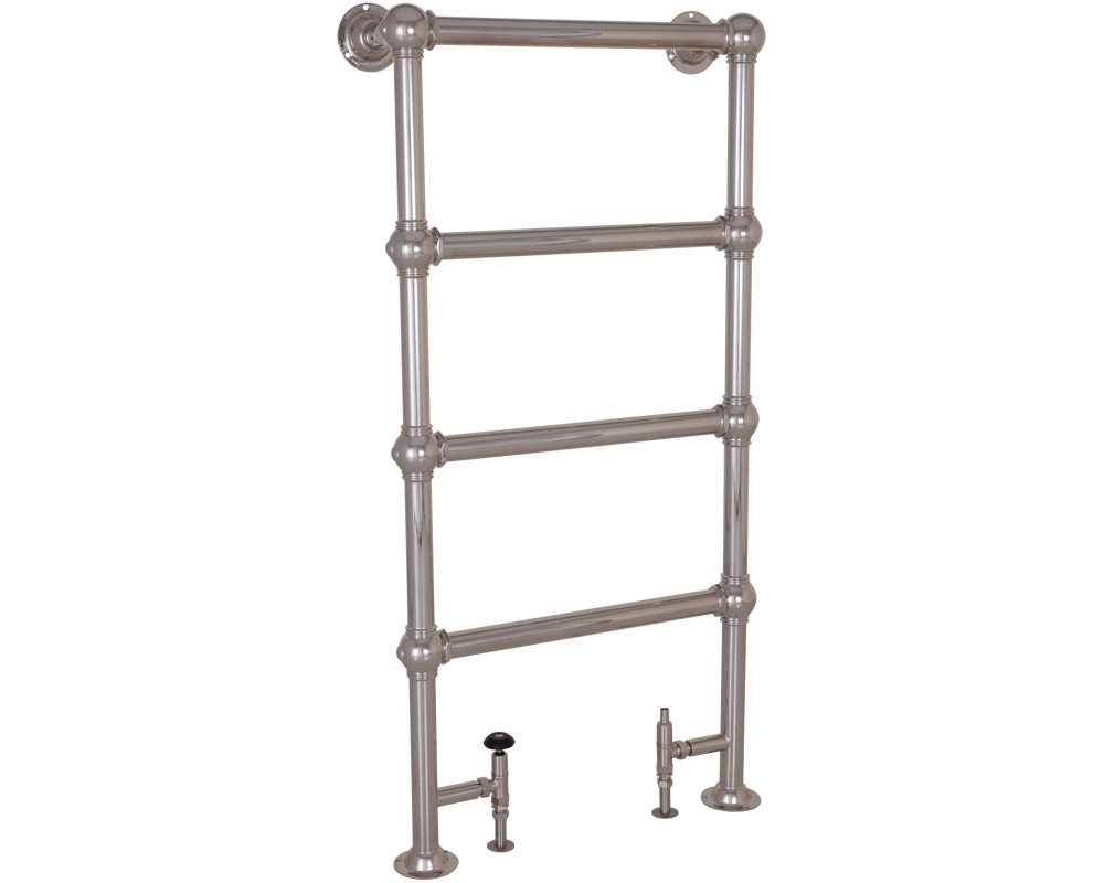 colossus steel towel rail in nickel finish