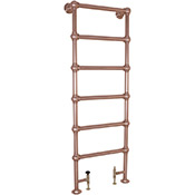 colossus steel towel rail in copper finish