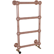 colossus steel towel rail in copper finish