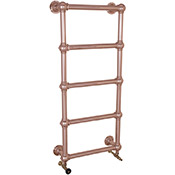 colossus steel towel rail in copper finish