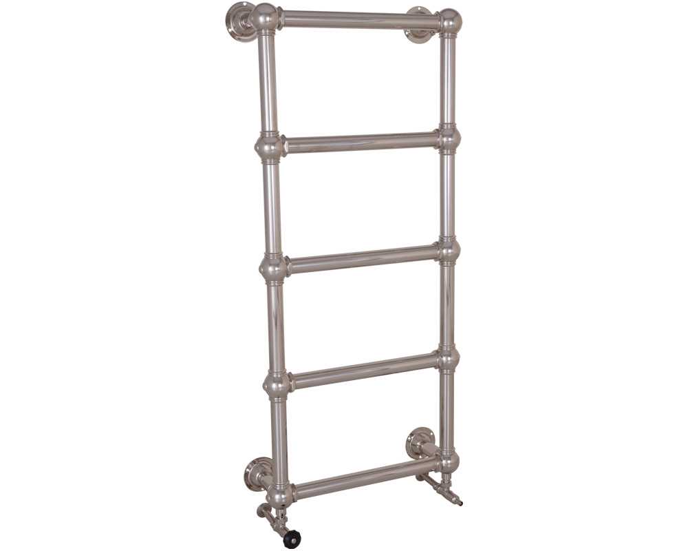 colossus steel towel rail in nickel finish