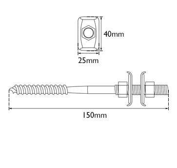 hexagon plate radiator wall stay/fixing measurements