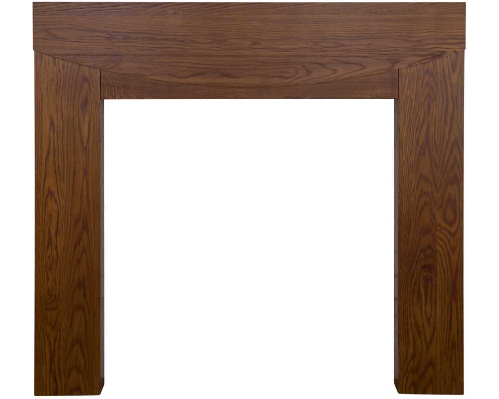 Hardwick wooden fireplace surround in waxed solid oak