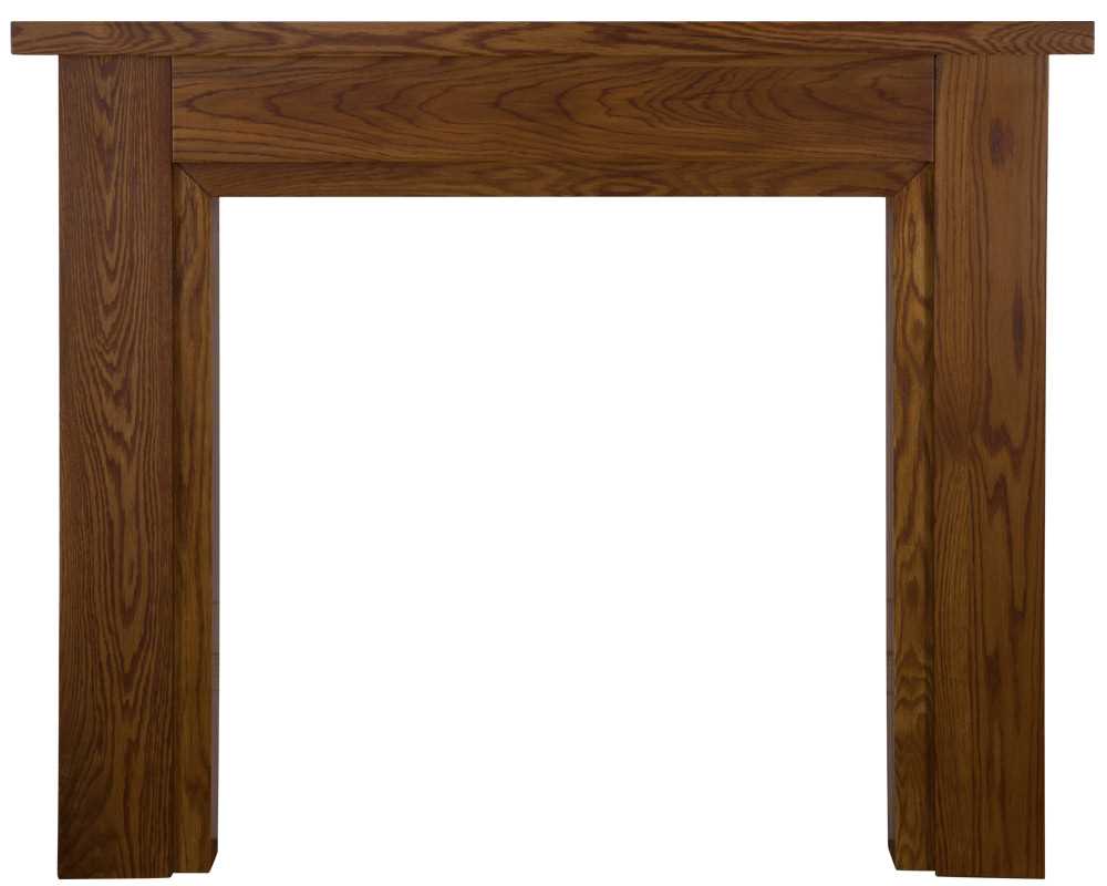 Kedleston waxed solid oak fireplace surround