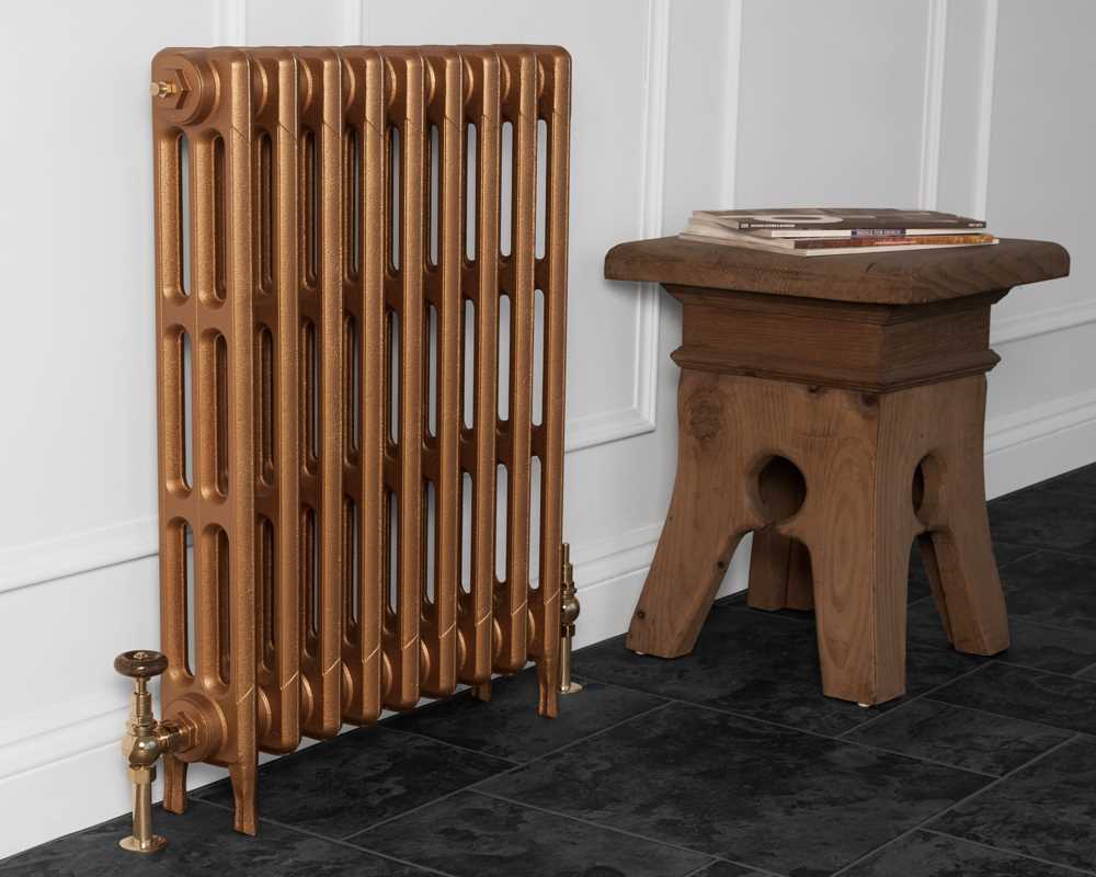 Victorian 3 column cast iron radiator in Roberson autumn gold