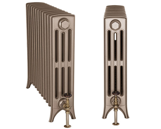 Rathmell cast iron radiators painted in Roberson Renaissance Gold