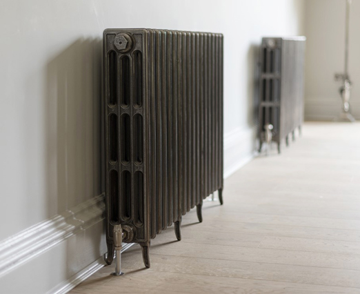 Two Victorian 4 column cast iron radiators