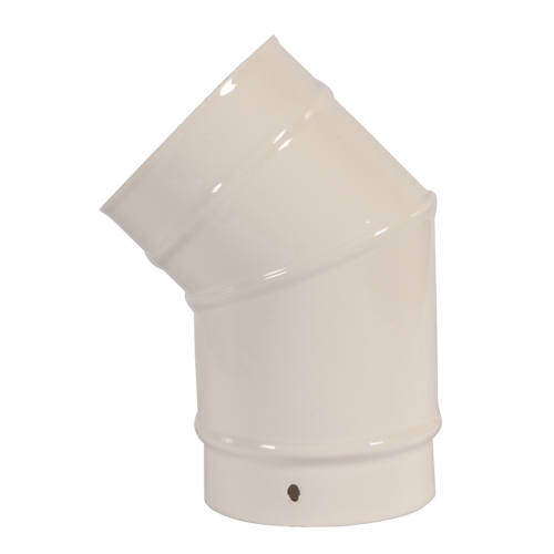 135 Degree Swept Elbow Stove Pipe Cream Enamel Range
