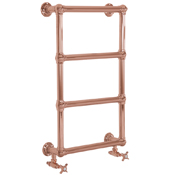 Bassingham steel towel rail copper