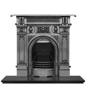 Victorian Large Cast Iron Combination Fireplace Range