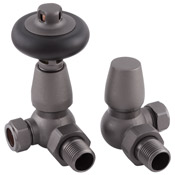 Kingsgrove Corner Thermostatic Radiator Valve Pewter Range