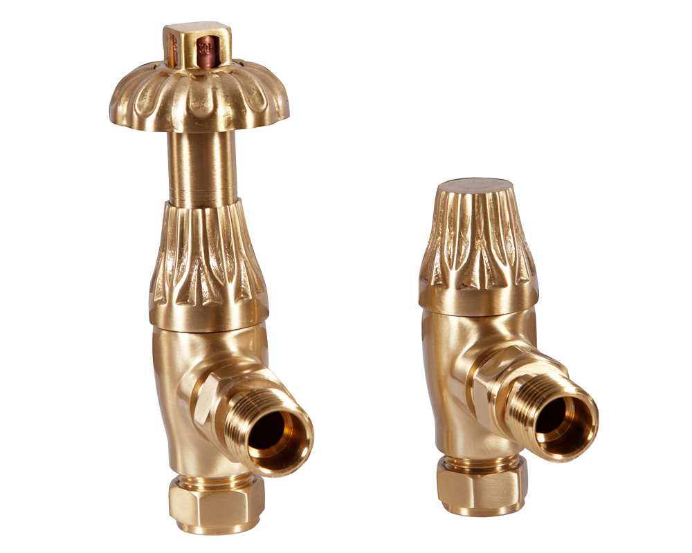 Crocus Thermostatic Valve in Brushed Brass