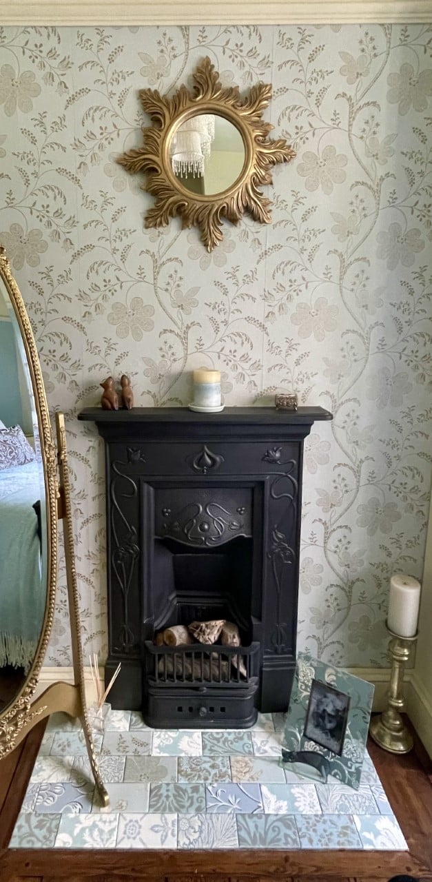 Crocus Cast Iron Fireplace Black