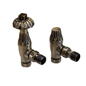 Crocus Thermostatic Valve in Antique Brass Lacquered